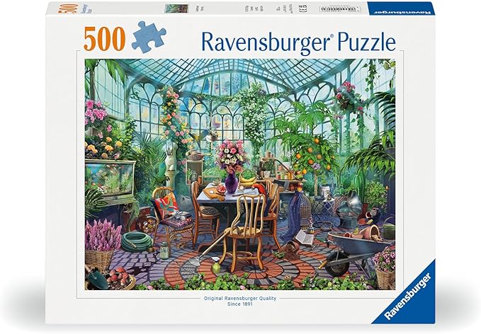 Ravensburger Greenhouse Mornings 500 Piece Jigsaw Puzzle for Adults - 12000207 - Handcrafted Tooling, Made in Germany, Every Piece Fits Together Perfectly