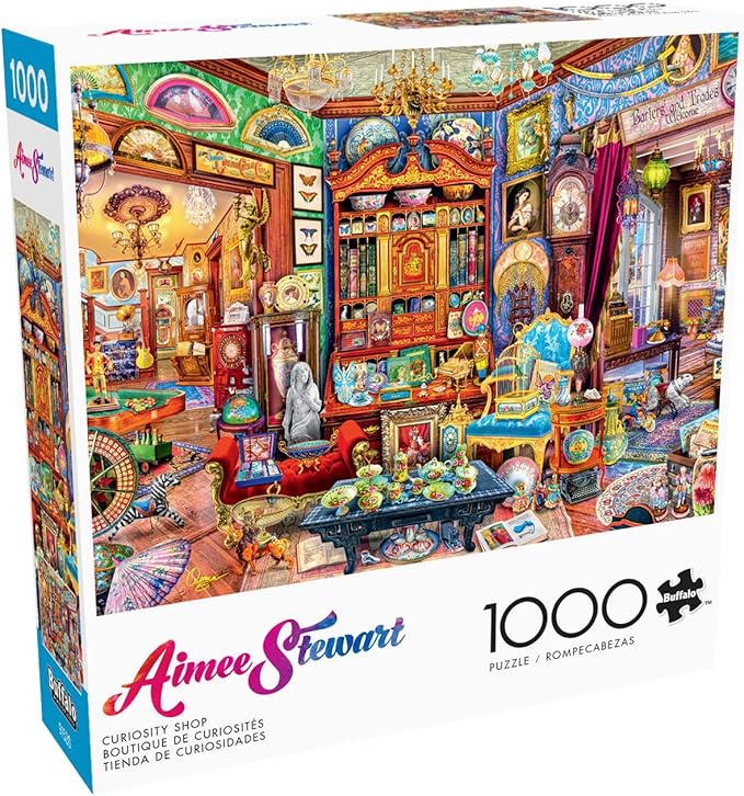 Buffalo Games – Aimee Stewart - Curiosity Shop - 1000 Piece Jigsaw Puzzle - Colorful Puzzles – Precision-Cut Pieces