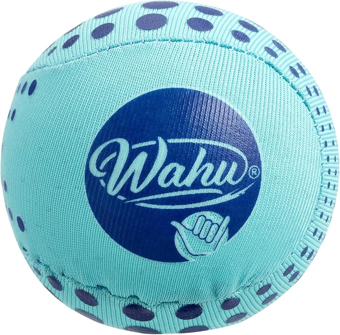 Wahu Super Grip 100% Waterproof Skimball Pool Toy, Water Skipping Ball for Pool and Beach, Skips Over 150' on Water, Blue
