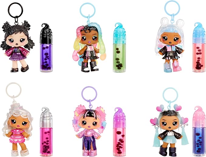 Yummiland Lip Gloss Doll: Sour Sweeties - Blake Licorice Includes DIY Lip Gloss + Removable Keychain, Cosmetic Play, Collectible, Ages 4+
