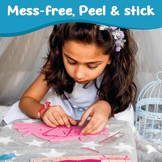 jackinthebox Princess Themed Arts and Crafts for Girls - Make a Cape, Tiara and Wand, Easter Gifts for Girls Ages 5 6 7 8 Years, 3 Craft Projects in 1 Box..