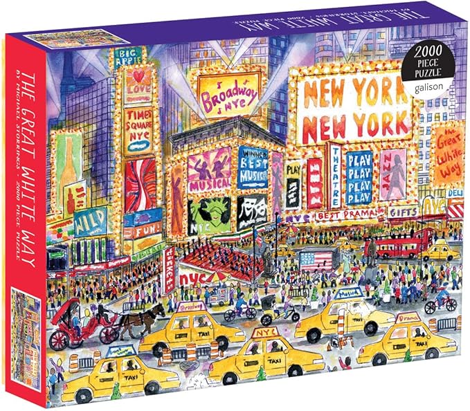 Galison Michael Storrings The Great White Way 2000 Piece Puzzle, multicolor