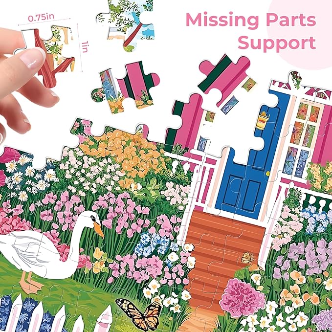 Puzzles for Adults 500 Pieces,Beautiful Manor Puzzle for Adults 500 Pieces,Spring Garden House Jigsaw Puzzles for Seniors, Perfect for Game Nights Giving Puzzles,20.5x15 in
