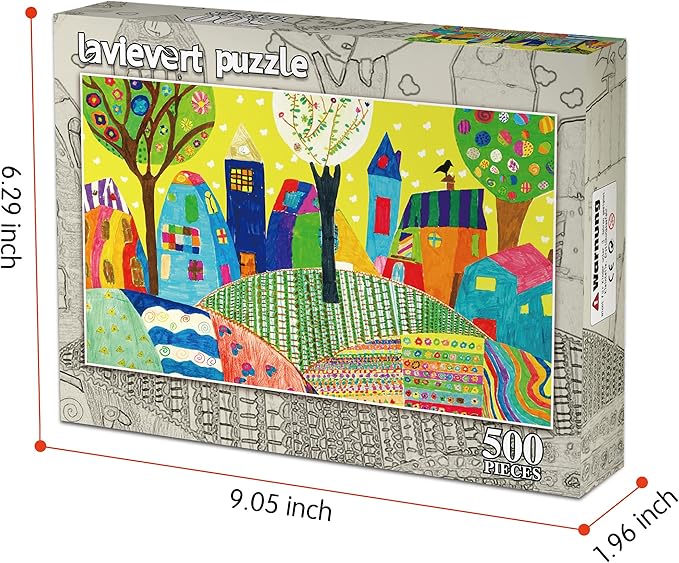Lavievert 500 Piece Jigsaw Puzzle Game for Adults - Drawing Fun