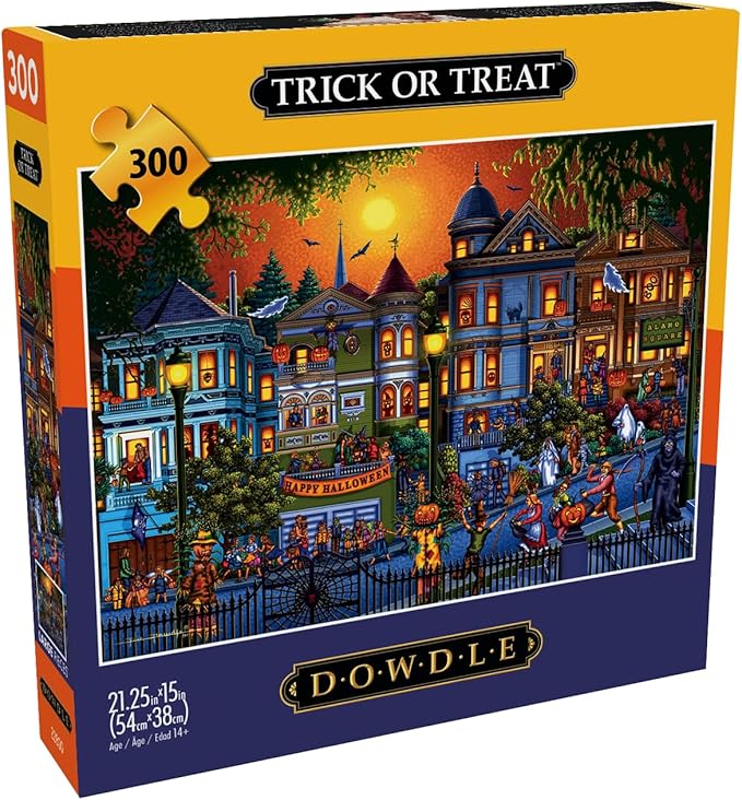 Buffalo Games - Dowdle - Trick or Treat - 300 Piece Jigsaw Puzzle for Adults - Challenging Puzzle Perfect for Game Nights - Finished Size is 21.25 x 15.00