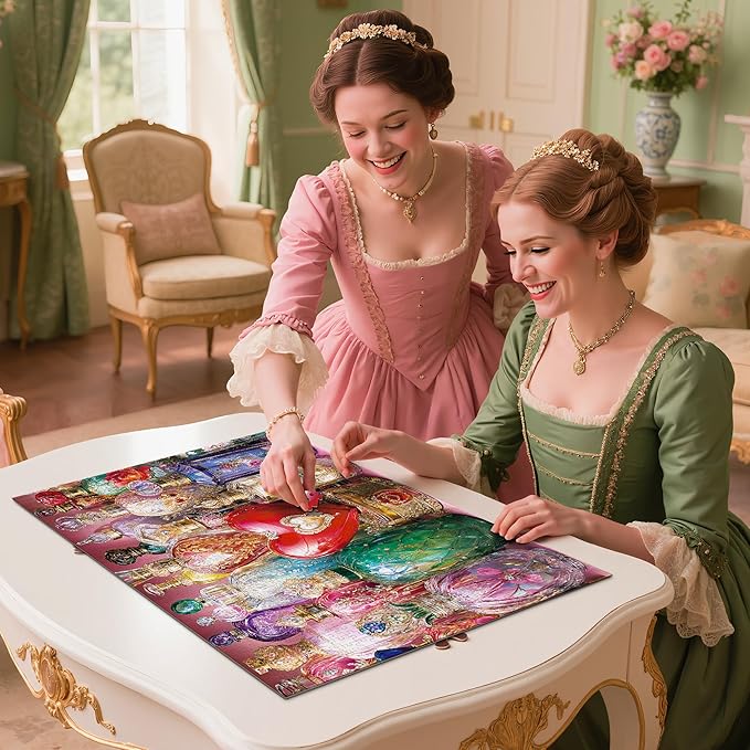 1000 Piece Puzzles for Adults,Colorful Perfume Jigsaw Puzzle,Pink Flower Bottle Puzzles 1000 Pieces,Creative Games and Gifts Difficult Heart Puzzle Home Decor Toy for Adults (27.5"x19.6"), 1:1 Poster