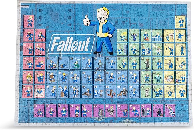 Fallout Periodic Table of Vault Boy 1000-Piece Jigsaw Puzzle for Adults | 28 x 20 Inches