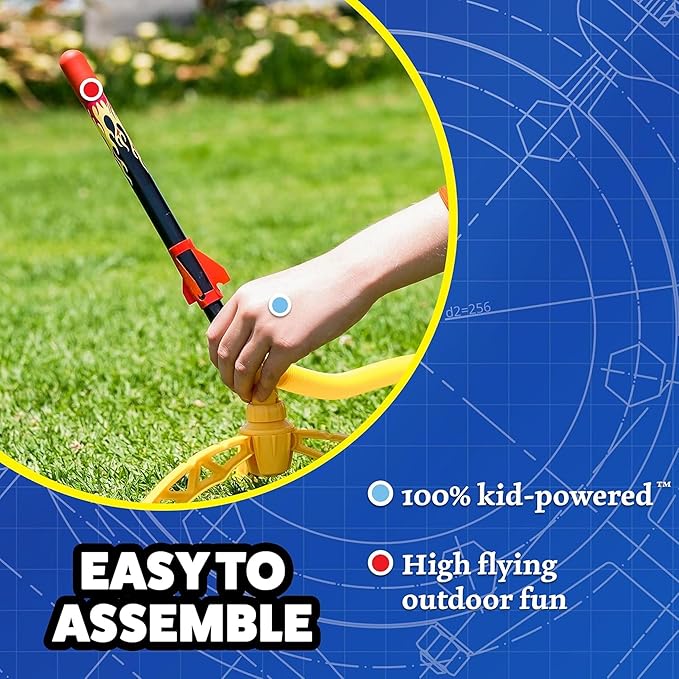 Stomp Rocket X-Treme Rocket Refills, 3 Rockets - Replacement for Rocket Launcher for Kids - Fun Backyard & Outdoor Kids Toys Gifts for Boys & Girls