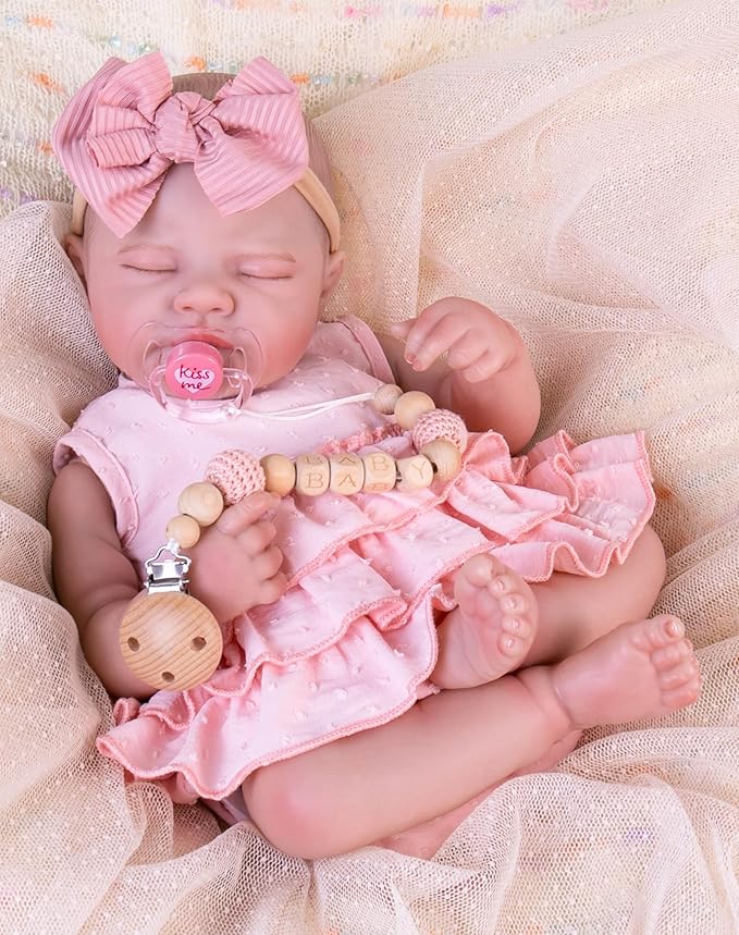 Aori Reborn Baby Dolls - Realistic 20 Inches Real Life Baby Doll with Feeding Kit, Lifelike Newborn Baby Girl Perfect for Kids 3+