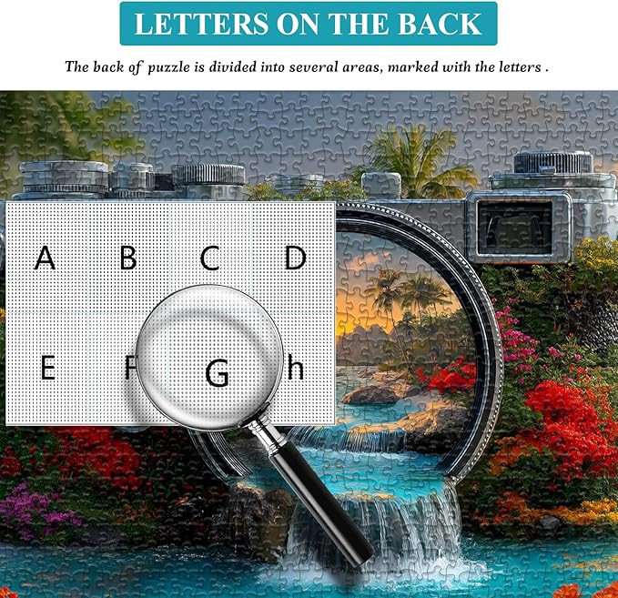 1000 Piece Landscape Puzzles for Adults, Nature’s Lens Sunset Scenery Puzzles, Unique Camera Scenic Jigsaw Puzzles for Adults