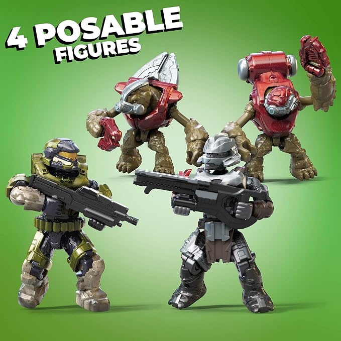 Mega Construx Halo Hijacked Ghost Vehicle Halo Infinite Construction Set, Building Toys for Kids
