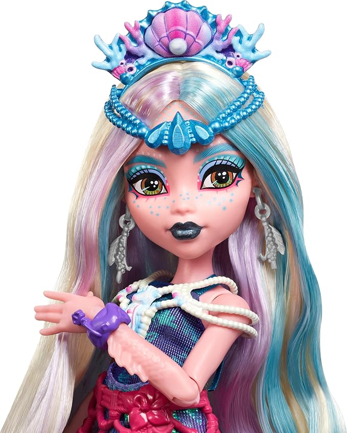 Monster High Monster Fest Doll, Lagoona Blue with Glam Outfit & Festival Themed Accessories Like Snacks, Band Poster, Statement Bag & More