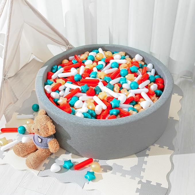 STARBOLO Ball Pit Balls for Toddlers, Pack of 200 BPA Free Phthalate Free Crush Proof Plastic Pit Balls for Ball Pits, Pearl Colors Play Toys for Kids Pool,Play Tent,Party Christmas.