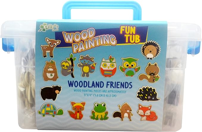 Kelly's Crafts Fun Tub - Wood Painting Shapes - Woodland Friends - Makes 15!!!