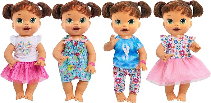 Baby Alive Mix N' Match Outfit Set, Fits Most 12" - 14" Dolls, Doll Not Included, Pretend Play, Kids Toys for Ages 3 Up by Just Play