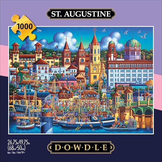 Buffalo Games - Eric Dowdle - St. Augustine - 1000 Piece Jigsaw Puzzle for Adults -Challenging Puzzle Perfect for Game Nights - Finished Size is 26.75 x 19.75