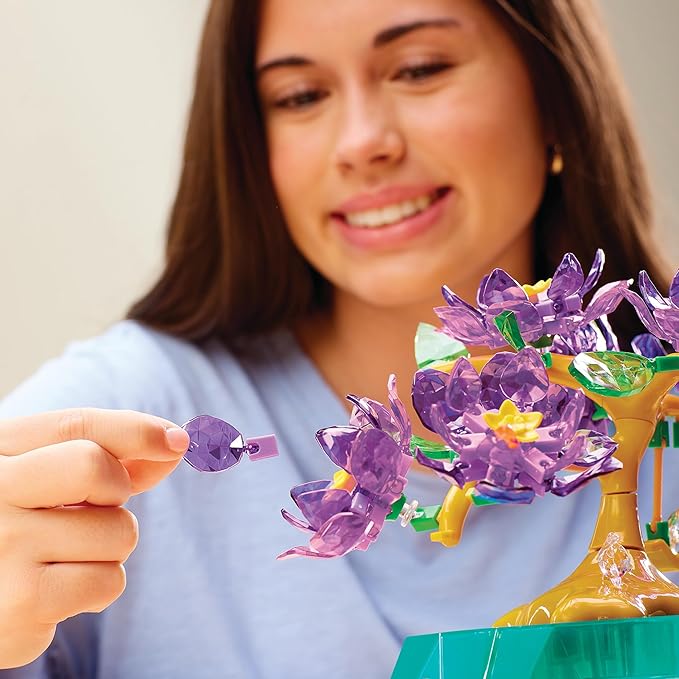 Crystal Gem Creations Blossoming Bonsai Kit by RoseArt, 240+ Pieces, Great for Adults, Tweens and Children Ages 8+