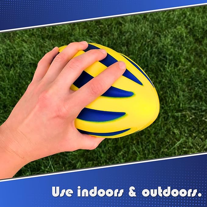 Spiral Foam Football - Soft Foam Football for Kids - 9 Inches - American Football - 1 Each