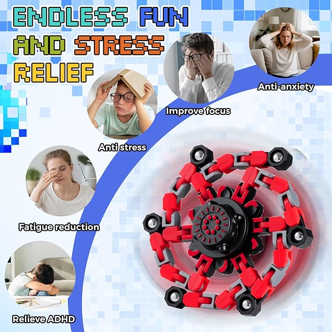 Easter Basket Stuffers for Boys,24PCS Transformable Fidget Spinners,Easter Fidget Party Favors,Easter Egg fillers Sensory Bulk Robot Fidget Stress Relief Toys for Kids Boys Girls 8-12