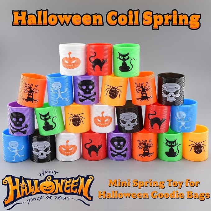 (24Pcs Halloween Spring Coil)