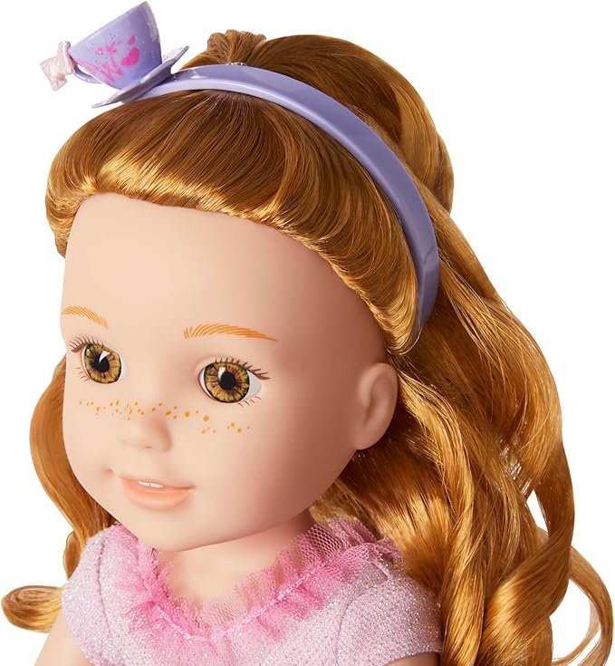 American Girl WellieWishers 14.5-inch Doll Ready to Be Royal Outfit with Teacup Headband and Ballet Flats, For Ages 4+