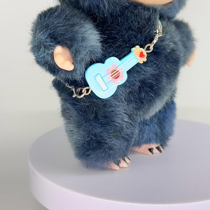 Doll Accessories for Labubu,2Pcs Cute Labubu Accessories Set,Including White and Blue Mini Labubu Guitar,17cm Labubu Accessories(no Doll)