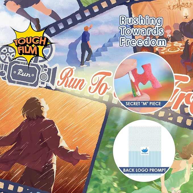 MOMIBOOK 1000 Piece Puzzle for Adults Jigsaw Puzzles of Rushing Towards Freedom, Touch Film Painting Image Challenging Hard Impossible Puzzle Unique Funny Party Christmas Birthday Gifts