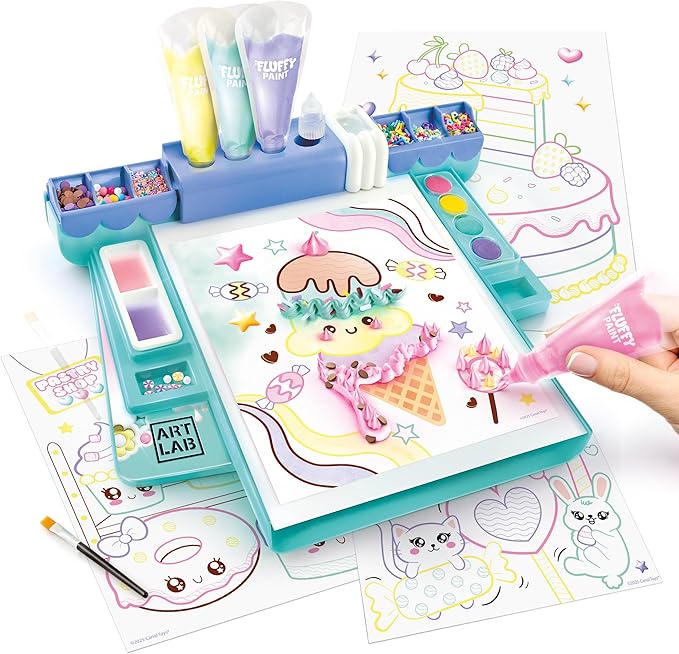 Canal Toys Art Lab Fluffy Paint Studio – 3D Painting Set for Kids: Create Puffy Artwork with Textured Paints & Tools, Fun DIY Arts & Crafts Kit