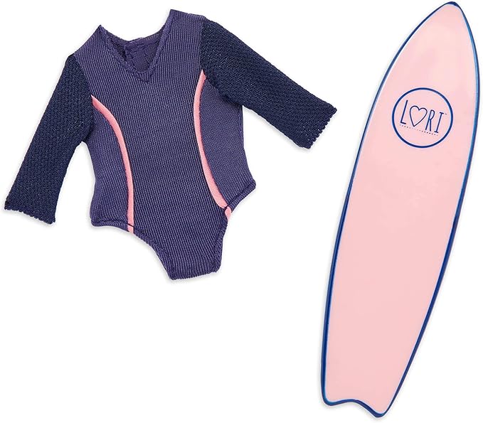 Lori – 6-Inch Mini Surfer Doll with Accessories – Surfing Swimsuit & Surfboard – 3+ Years– Audrina