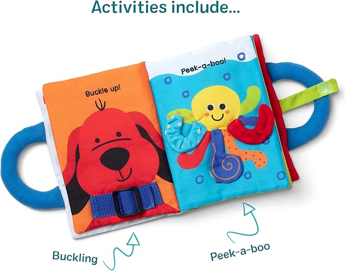 Melissa & Doug K’s Kids My First Activity Book 8-Page Soft Book for Babies and Toddlers Early Learning Developmental Plush Soft Activity for Babies and Toddlers