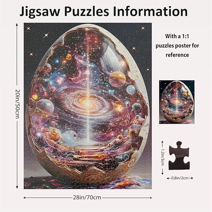 Jigsaw Puzzles for Adults 1000 Pieces Outer Space Planet Galaxy Puzzle Impossible Hard Difficult Challenging Puzzles for Teen Genesis of The Universe Jigsaw Puzzle 1000 Pieces 28 x 20 in