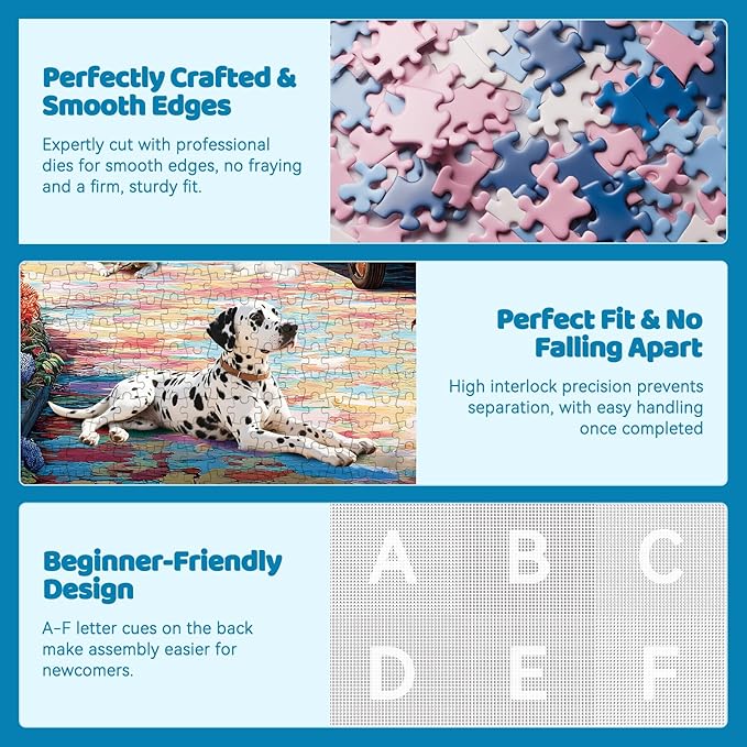 300 Piece Puzzles for Adults, Spring & Summer 300 Piece Puzzles for Adults Large Piece, Hot Air Balloon Ice Cream Truck Jigsaw Puzzle Gift for Adult Kids Family Games Toy, 20.5 X 15 in