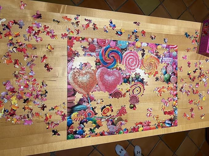 Crown Point Graphics Candy Shop 500 Piece Jigsaw Puzzle, Soft Touch Design, Made in USA