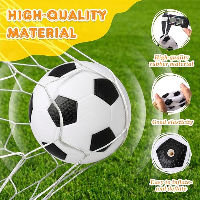 Civaner 40 Pcs Mini Soccer Basketball for Kids 4 Inch Inflatable Rubber Small Basketballs Gifts Toddlers Bouncy Toys Balls for Sports Beach Pool Theme Party Favor(Soccer Style)