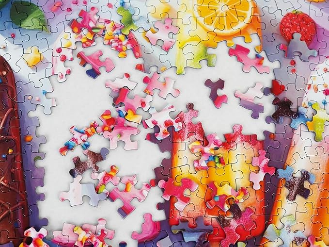 Springbok Summer Treats 500 Piece Jigsaw Puzzle for Adults - Colorful Popsicles - Unique Cut Pieces - Made in USA