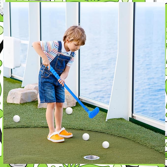 24 Pcs Plastic Mini Golf Clubs for Toddlers, Kids Golf Clubs Toy Set, Toy Balls for Kids Toddlers Outdoor Indoor Lawn Sports for Boys Girls