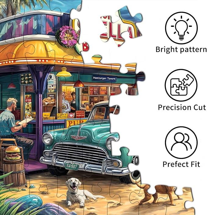 Jigsaw Puzzles for Adults 1000 Pieces, Interlock Perfectly No Dust, Impossible Difficult Hard Fun 1000 Piece Jigsaw Puzzles for Adults-1:1 Poster-Seaview Campground