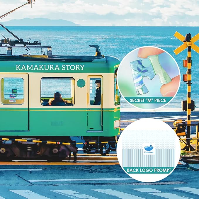 MOMIBOOK 1000 Piece Puzzle for Adults Jigsaw Puzzles of Seaside Kamakura Story, Painting Image Difficult Challenging Hard Impossible Puzzle Unique Funny Christmas Birthday Gifts