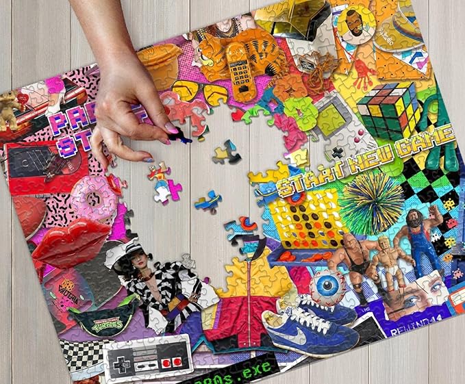 Springbok Totally 80's 1000 Piece Puzzle for Adults- If You Loved The 80's This Collage Will Bring Back Memories