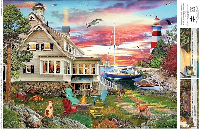 Buffalo Games – 1000 Piece David Maclean My Ocean Hideaway Jigsaw Puzzle Colorful Puzzle for Adults – Precision-Cut Pieces, Beautiful Artwork, and Hours of Relaxing Fun