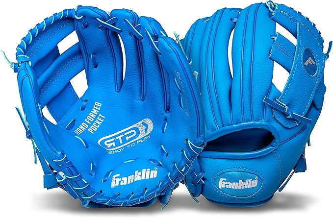 Franklin Sports Kids Baseball Gloves - RTP Youth Teeball Glove + Ball Set - Boys + Girls Teeball Mitt - Kids + Toddlers - 9.5"