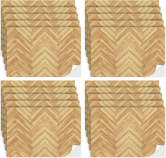 Flutesan 12 Pcs Miniature Dollhouse Wallpaper and Flooring Peel and Stick Mini DIY Self Adhesive Dollhouse Accessories 8.27 x 11.69 Inch (Twill)