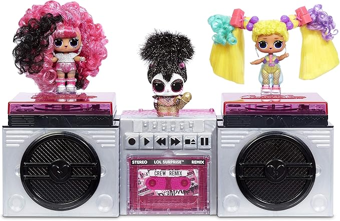 L.O.L. Surprise! LOL Surprise Remix Pets 9 Surprises, Real Hair Includes Music Cassette Tape with Surprise Song Lyrics, Accessories, Dolls