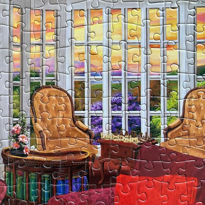 500 Piece Puzzles for Adults - Cottage Puzzle Licensed by Joseph Burgess - Cozy Sanctuary - Enjoy Your Peace