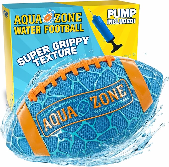 Water Football for Pool & Beach - Best Pool Toys for Kids All Ages - Easy Grip & Soft to Catch Footballs - Fun Outdoor Games Sports Toy - Easter Gifts for Boys 5 6 7 8 9 10 11 12 + Year Old Boy & Girl