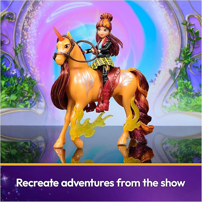 Unicorn Academy, Valentina & Cinder Power of Friendship Set, Translucent Saddle & 2 Power Accessories, Dolls & Unicorn Toys for Girls Ages 4 and up