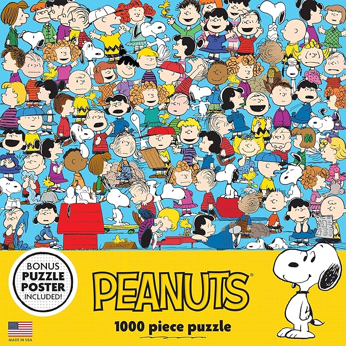 RoseArt - Peanuts - Cast of Characters - 1000 Piece Jigsaw Puzzle for Adults