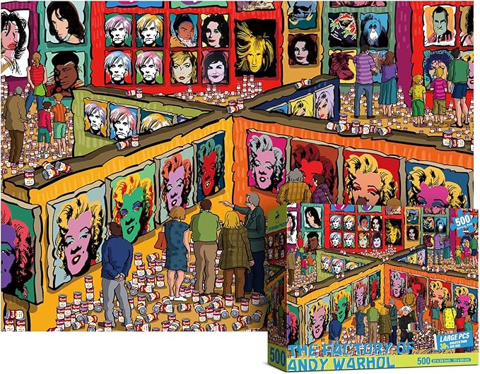 Antelope - 500 Piece Large Format Jigsaw Puzzle for Adults, Andy Warhol Jigsaw Puzzles, Large Pieces, No Dust Puzzles for Senior Citizen, 500 PC, Non-Glare Finish, Interlock Smoothly