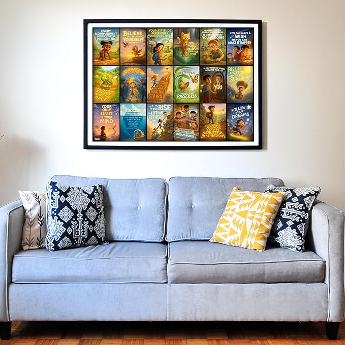 Think2Master Motivational & Inspirational Collage 500 Pieces Very Large Pieces Jigsaw Puzzle: 13+, Teens, Adults & Seniors. Fosters Growth Mindset - Vibrant Wall Art. Great Gift. Size: 26.8” X 18.9”