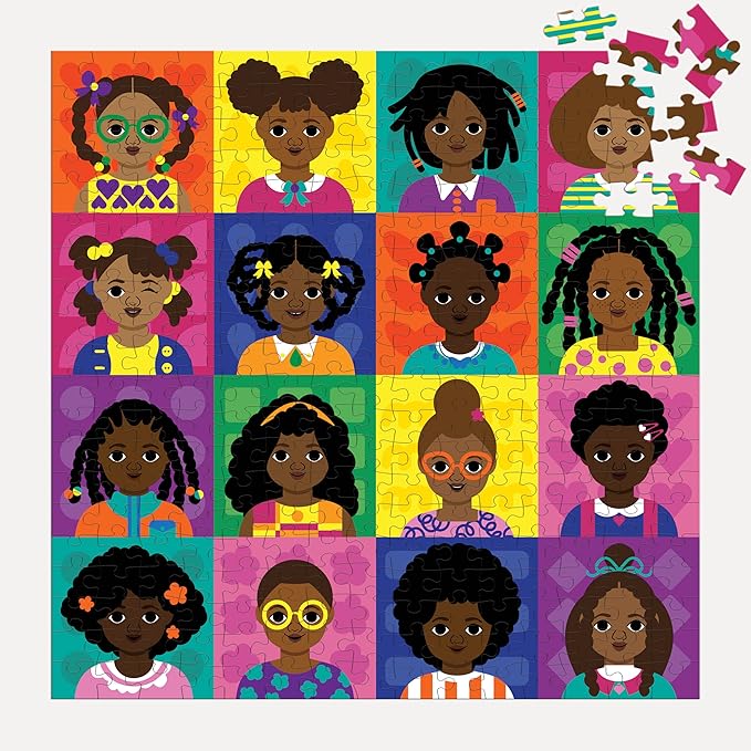 My Hair, My Crown 300 Piece Puzzle from Mudpuppy, Bright Illustrations of Diverse and Beautiful Black Hairstyles, Provides Hours of Creative Play for Children Ages 7+, Puzzle Image Insert Included